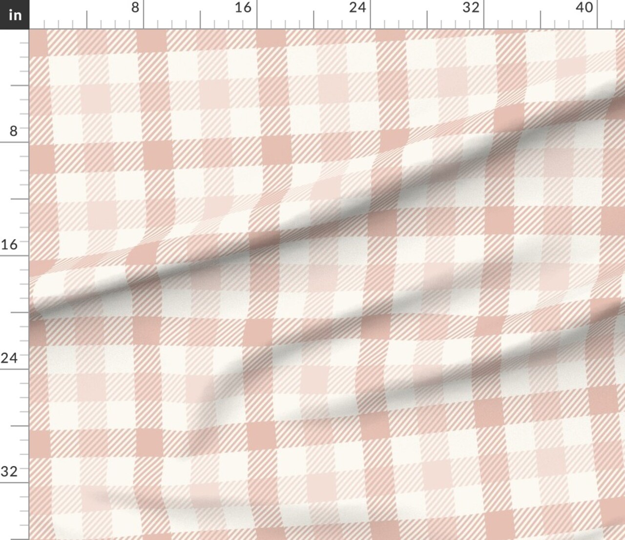 Cottagecore Gingham Spring Check Crosshatch Plaid Cottage Preppy Nursery Girls Room Pink Windowpane Check Farmhouse Rustic Country Stripe Custom Printed Fabric by Spoonflower Various Fabrics by the Yard or Fat Quarter